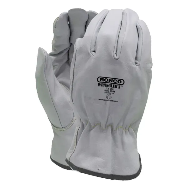 Gloves - Wrangler™ Goatskin Leather Unlined Drivers White 72-060 2X-Large Size 11 6/PK 72/CS